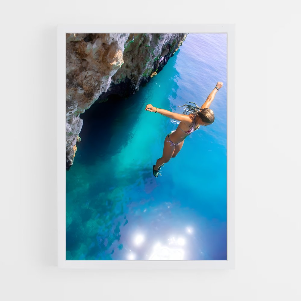 Poster Cliff diving – affiche Plongeon de falaise (vue 3)